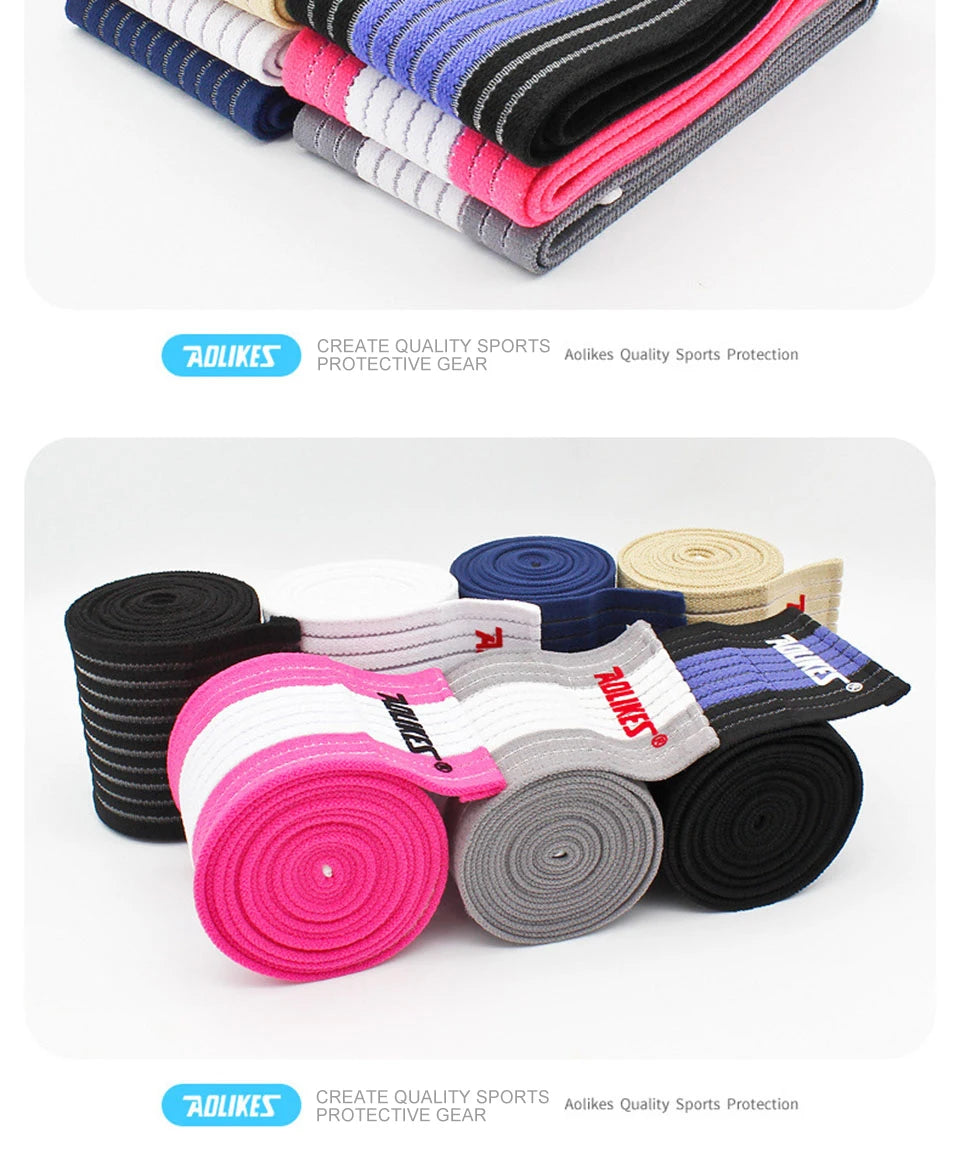 AOLIKES 1PCS 40-180cm Compression Bandage Protector Knee Support Brace Sports Elastic Elbow Straps Leg Bands Elast Bandag