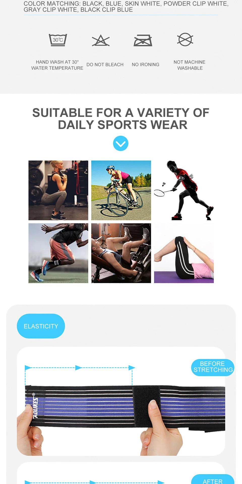 AOLIKES 1PCS 40-180cm Compression Bandage Protector Knee Support Brace Sports Elastic Elbow Straps Leg Bands Elast Bandag