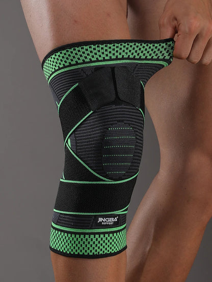 1 Pc Elastic Breathable Knee Support Sleeve with Adjustable Straps