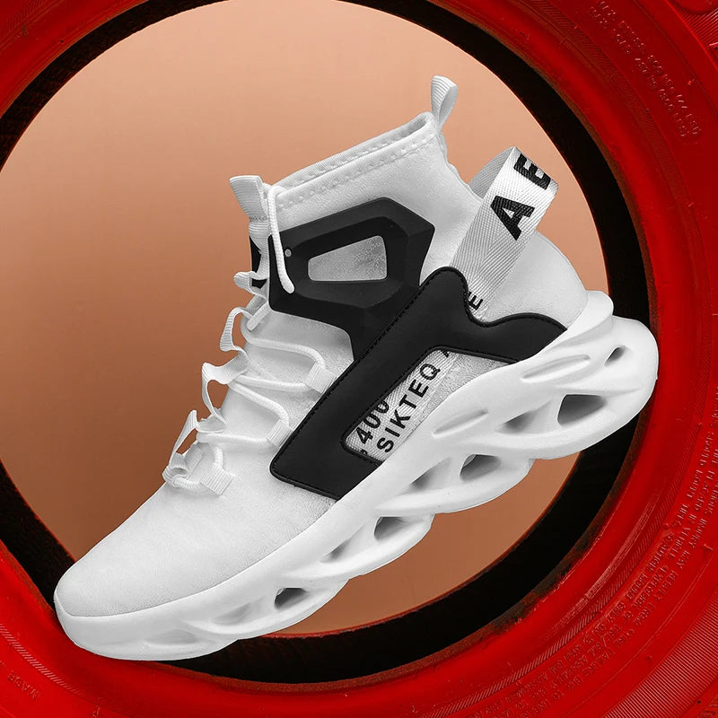 Men's lightweight, breathable, comfortable, soft, fashionable, minimalist high top outdoor sports shoes