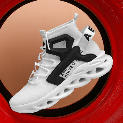 Men's lightweight, breathable, comfortable, soft, fashionable, minimalist high top outdoor sports shoes