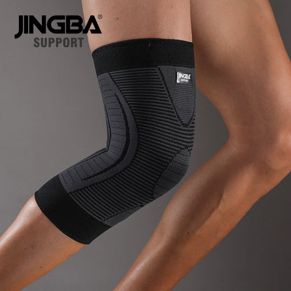 Joelheira de Compressão Elástica JINGBA SUPPORT – Suporte e Proteção para Seus Treinos