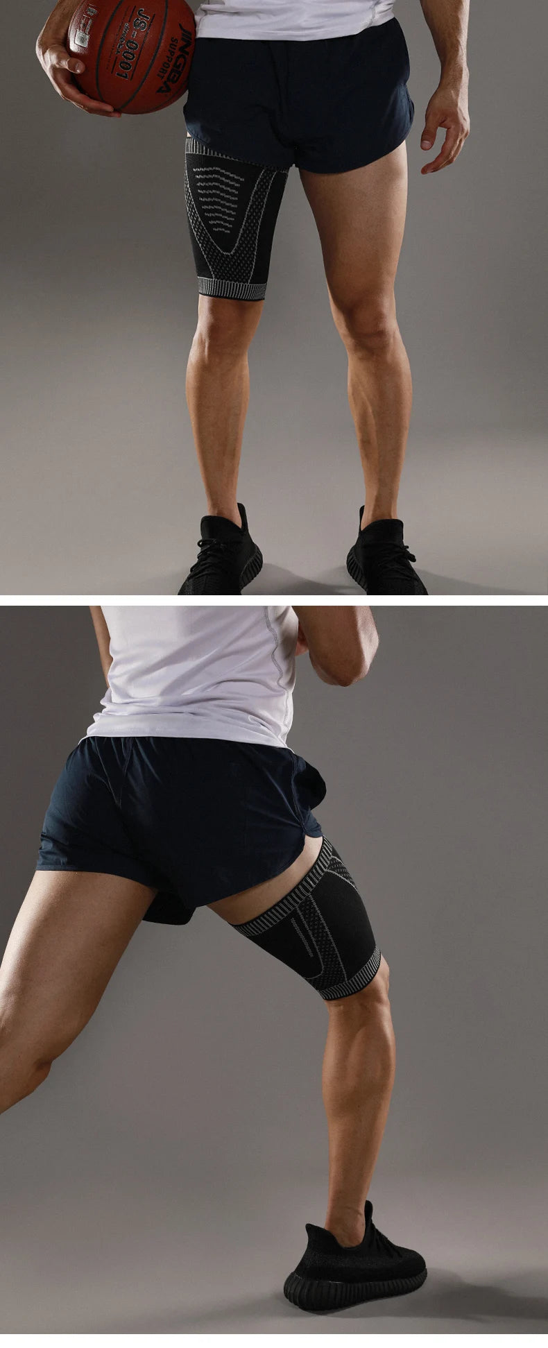 1 Piece Elastic Non-slip Breathable Thigh Support Sleeve