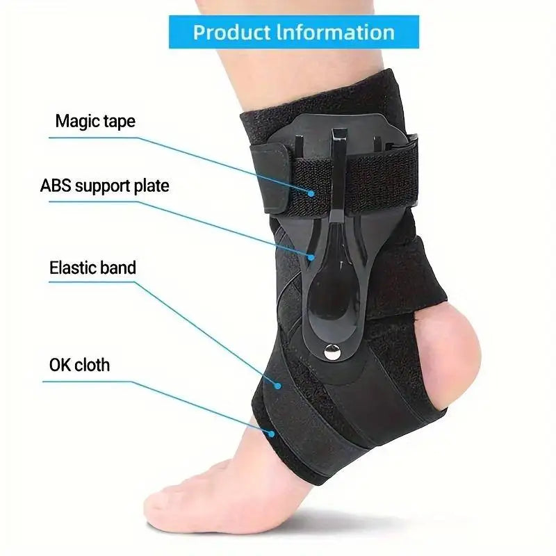 Ankle Brace-Stirrup Ankle Splint- Adjustable Rigid Stabilizer for Sprains Tendonitis Post-Op Cast Support and Injury Protection