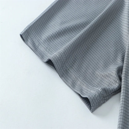 NO LOGO Men's Quick Dry Short Sleeve Gym Running Moisture Wicking Round Neck T-Shirt Training Exercise Gym Sport Shirt Tops