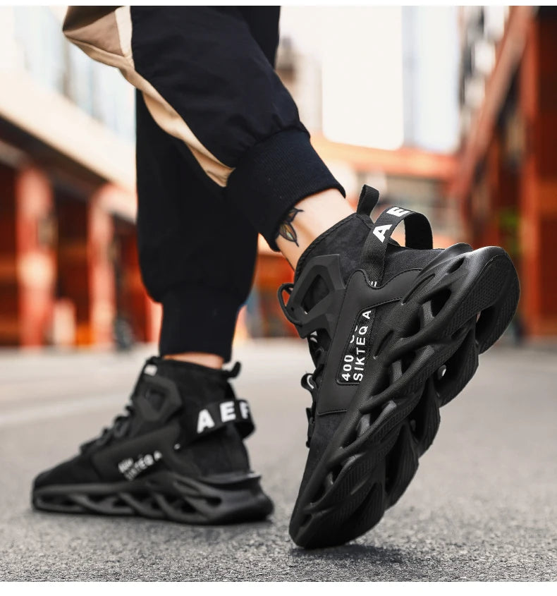 Men's lightweight, breathable, comfortable, soft, fashionable, minimalist high top outdoor sports shoes