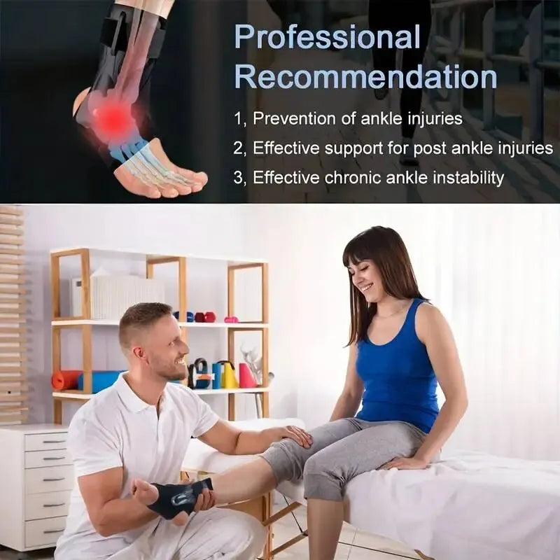 Ankle Brace-Stirrup Ankle Splint- Adjustable Rigid Stabilizer for Sprains Tendonitis Post-Op Cast Support and Injury Protection
