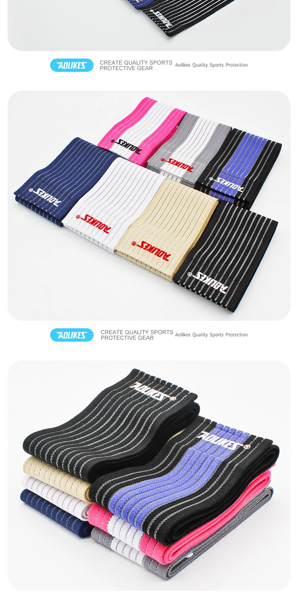 AOLIKES 1PCS 40-180cm Compression Bandage Protector Knee Support Brace Sports Elastic Elbow Straps Leg Bands Elast Bandag