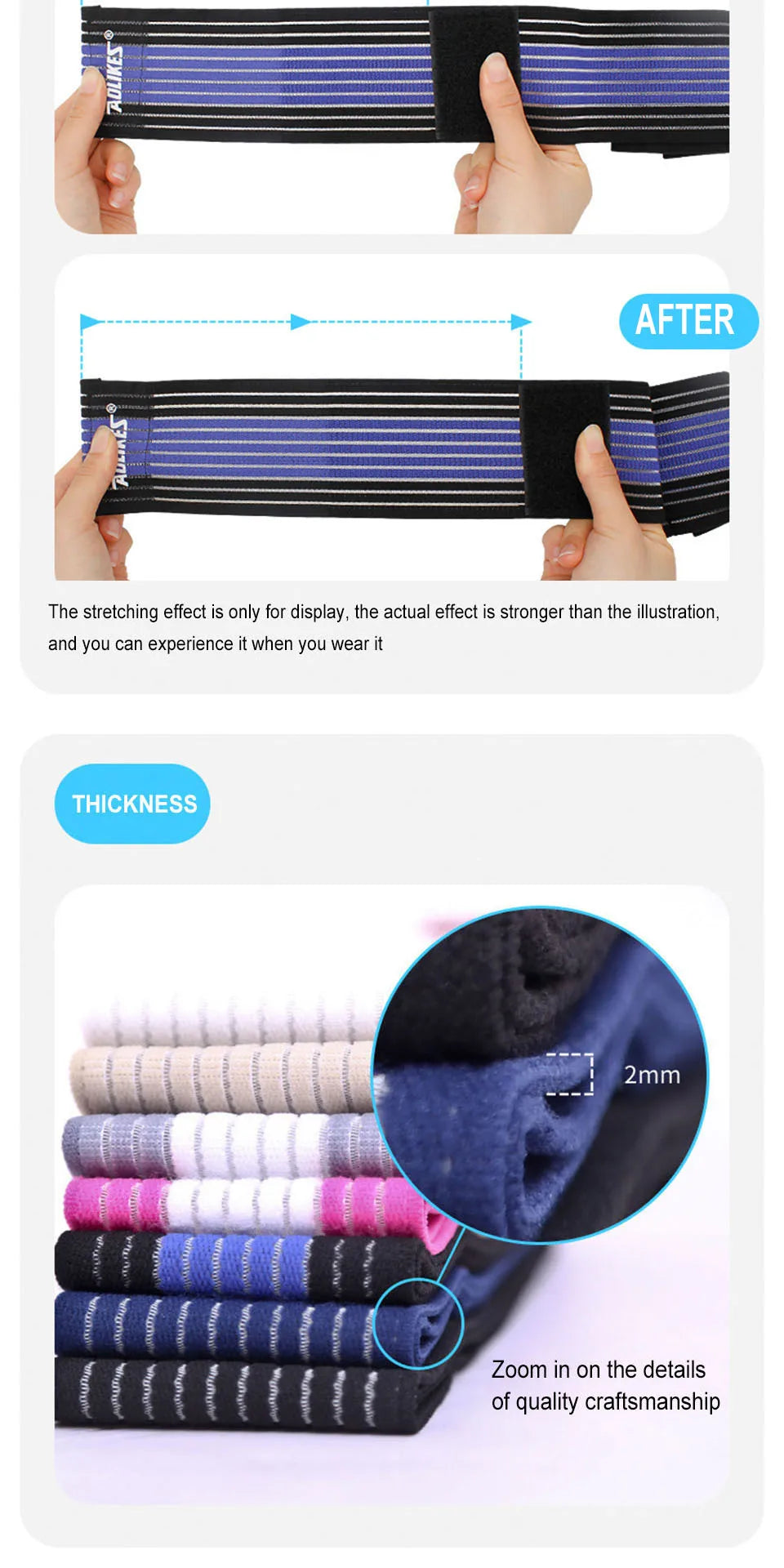 AOLIKES 1PCS 40-180cm Compression Bandage Protector Knee Support Brace Sports Elastic Elbow Straps Leg Bands Elast Bandag