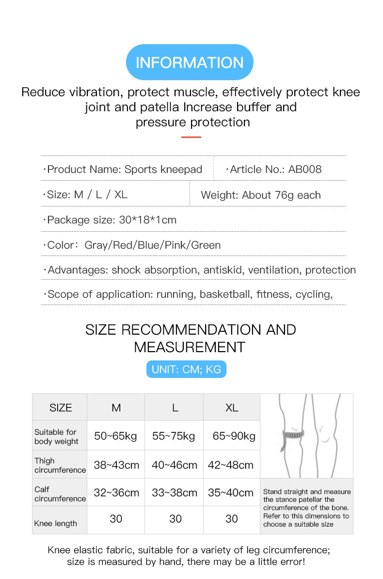 1piece Fitness Running Cycling Knee Braces Elastic Nylon Knee Brace For Sports Compression Knee Pad Sleeve Basketball Volleyball